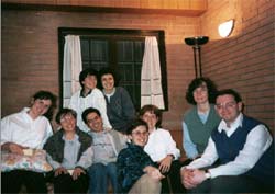 Giovanna con i fratelli consacrati nel 2000